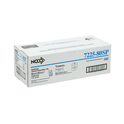National Checking Company White 1 Ply Register Roll Tape, 2.25 inch -- 48 per case