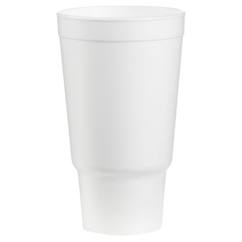 Dart White Foam Drink Cup, 32 Ounce - 16 per pack -- 25 packs per case