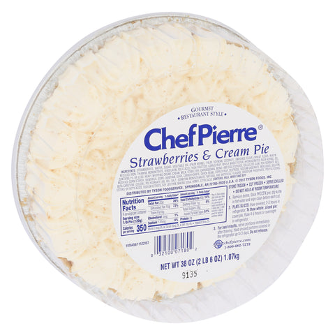 Pie Strawberries & Cream W/ Domes 10