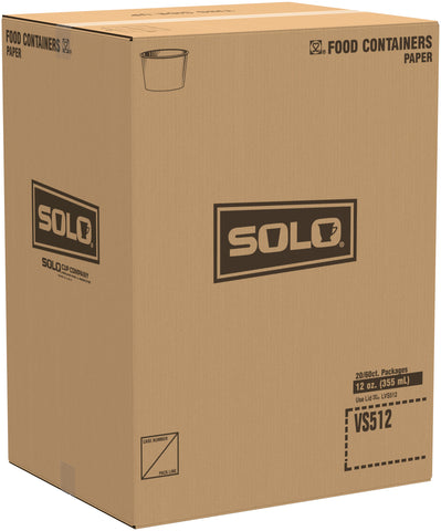 Container Paper Food Single Sided Poly 12 Oz
