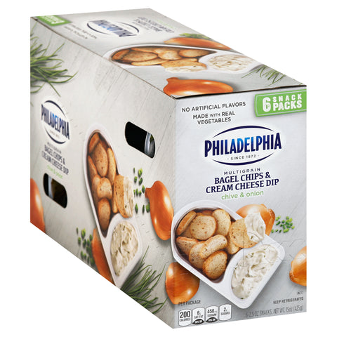 Philadelphia BAGEL CHIP W/ DIP CREAM CHEESE CHIVE ONION