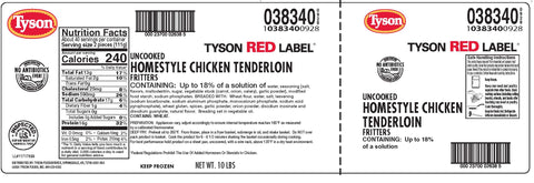Chicken Breast Tenderloin Fritter Breaded Homestyle 38340-0928