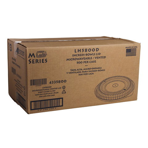 Lid Plastic Clear Vented For M5800 Bowls Lh5800d