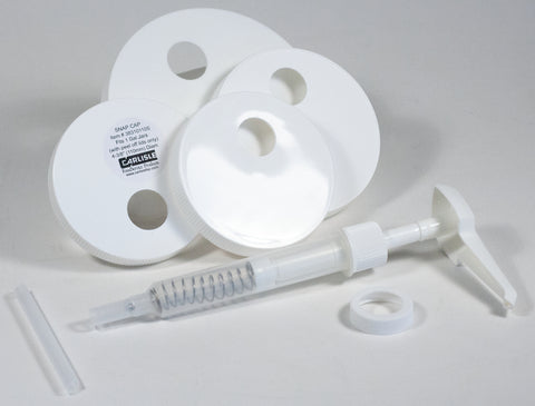 Carlisle DISPENSER PUMP KIT W/STANDARD PUMP & 5 LIDS-WHITE