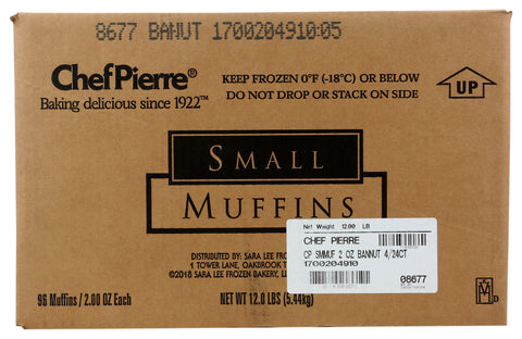 Chef Pierre Small Banana Nut Muffin, 2.13 Ounce -- 96 per case.