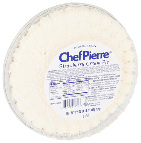 Pie Strawberry Cream Traditional W/ Domes 10