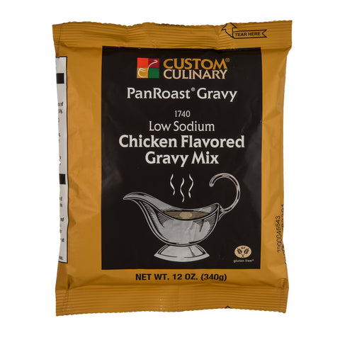 Custom Culinary PanRoast Low Sodium Chicken Flavored Gravy Mix, 12 Ounce -- 8 per case.