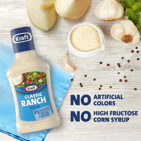 Kraft Classic Ranch Dressing, 8 Fluid Ounce -- 9 per case.