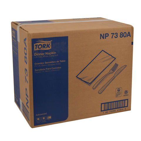 Napkin Dinner 17x16 White 3-ply 1/8 Fold