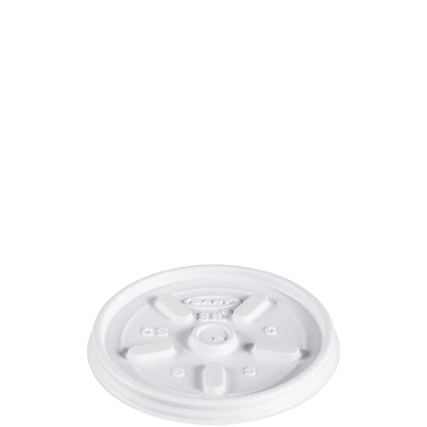 Lid White Vented For Foam Cups & Containers