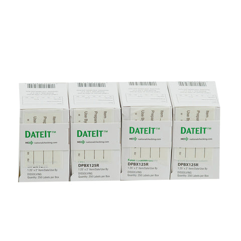 National Checking LABEL ITEM/DATE/USE BY DISSOLVING .25X2