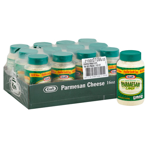 Kraft Grated Parmesan Cheese - Plastic, 16 Ounce -- 12 per case.