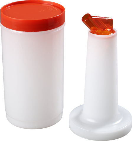 Stor N' Pour® CONTAINER COMPLETE UNIT ORANGE 1 QT