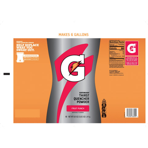 Gatorade Fruit Punch Original Powdered Drink Mix, 51 Ounce Packet -- 14 per case