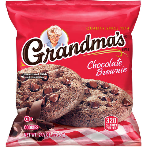 Grandmas Fudge Chocolate Brownie Big Cookie, 2.5 Ounce -- 60 per case.