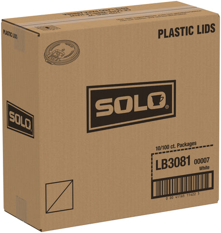 SOLO Cup Company Hot Cup Lids, White, 1000/Carton