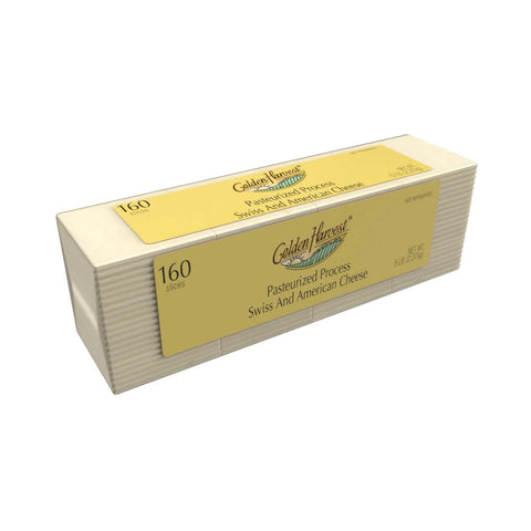 Golden Harvest CHEESE SWISS AMERICAN SLICED 160 CT