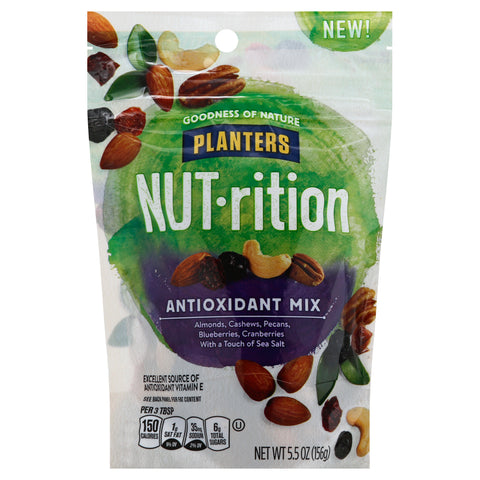 Planters SNACK NUT-RITION ALMOND CASHEW PECAN BLUEBERRIES CRANBERRIES & A TOUCH OF SALT ANTIOXIDANT MIX