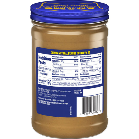 Adams PEANUT BUTTER CREAMY NATURAL