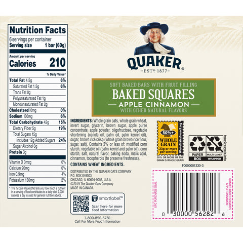 Quaker® QUAKER BFAST SQ APPLE CIN