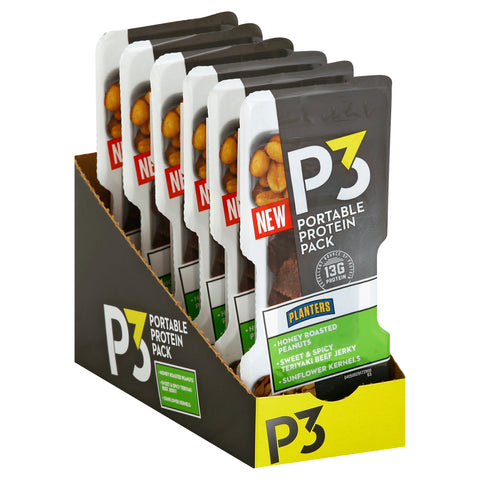 Planters SNACK P3 CONVENIENCE MEAL SWEET & SPICY TERIYAKI BEEF JERKY HONEY ROASTED PEANUTS