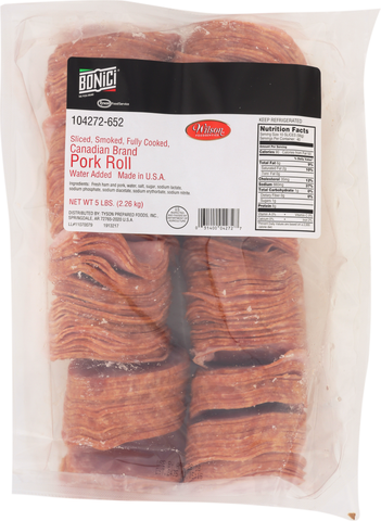 Wilson Foodservice™ PORK ROLL CANADIAN WATER ADDED 5/OZ 11042720652