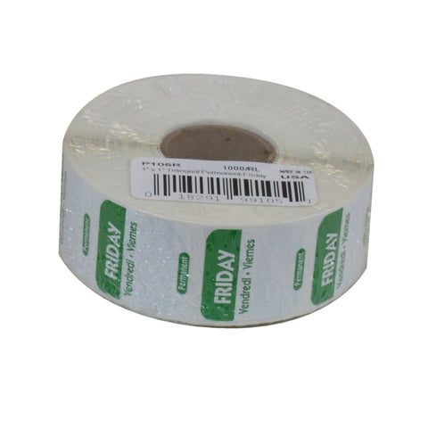 National Checking LABEL FRI TRILINGUAL 1X1 ROLL