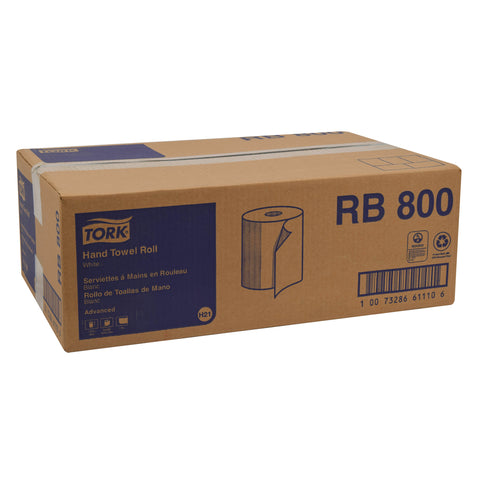 Tork Advanced TOWEL ROLL NON PERFORATED WHITE 7.85X800