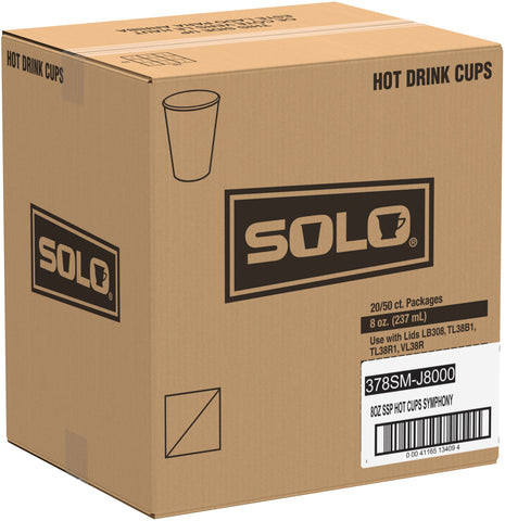Cup Paper Hot Single Sided Poly 8 Oz