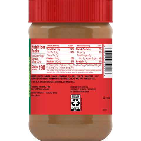 Jif Creamy Peanut Butter, 28 Ounce -- 10 per case.