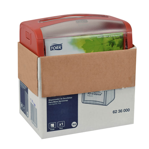 Dispenser Napkin Tabletop Red 5.7x7.5x12