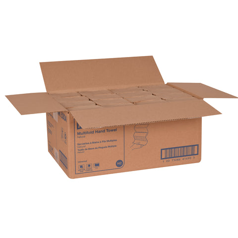 Tork Natural Paper Universal Multifold Hand Towel, 9.13 x 9.5 inch - 250 per pack -- 16 packs per case