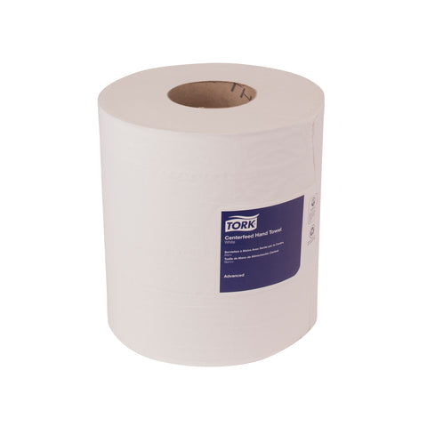 Tork White 2 Ply Advanced Soft Centerfeed Paper Hand Towel, 8.25 inch x 600 feet -- 6 per case
