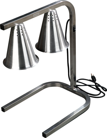 Heat Lamp Aluminum Two Bulb Free Standing Adjustable