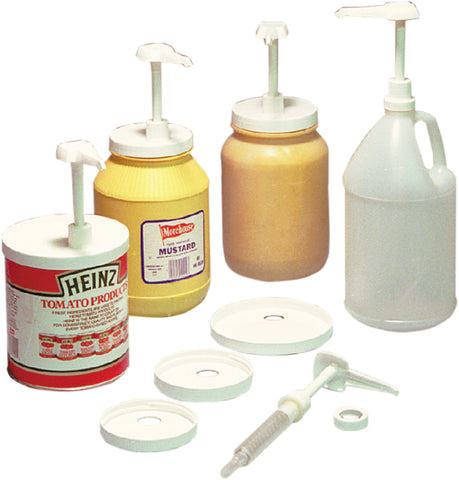 Carlisle DISPENSER PUMP KIT W/STANDARD PUMP & 5 LIDS-WHITE