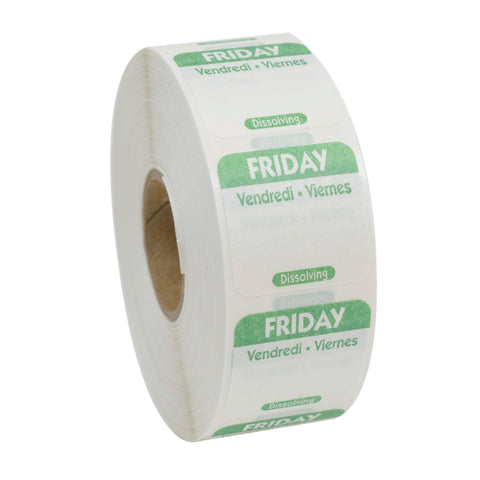 Label Dissolve-a-way Green Friday 1x1