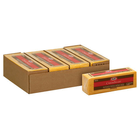 Kraft Regular Sharp Cheddar Sliced Cheese, 5 Pound -- 4 per case.