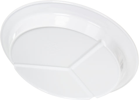 Plate Kingline™ 3-compartment Melamine White 8.75