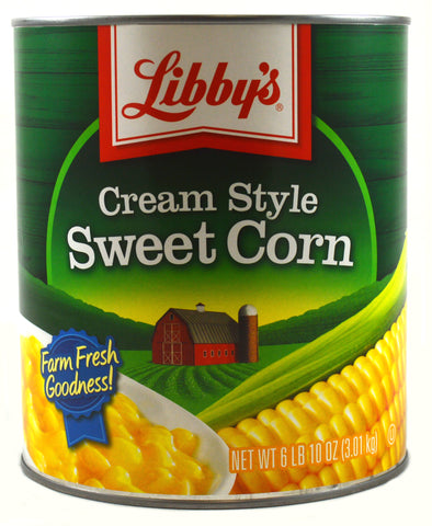 Libby Fancy Cream Style Corn - no. 10 can, 6 cans per case