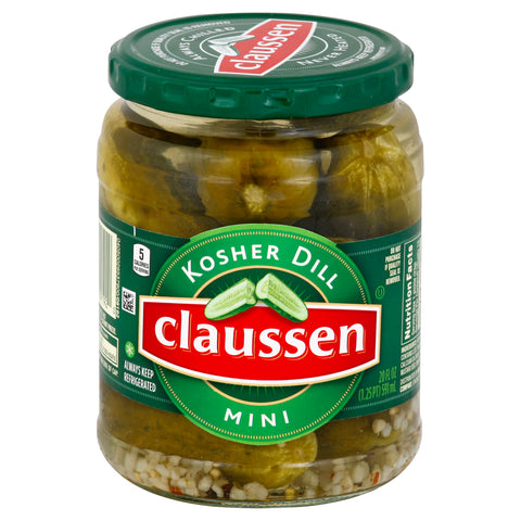Pickle Kosher Mini Dill Glass Jar Refrigerated