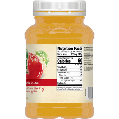 Santa Cruz Organic Apple Sauce, 23 Ounce -- 12 per case.