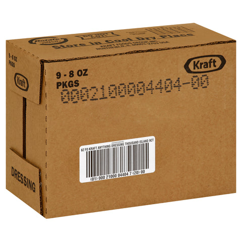 Kraft Thousand Island Dressing, 8 Fluid Ounce -- 9 per case.
