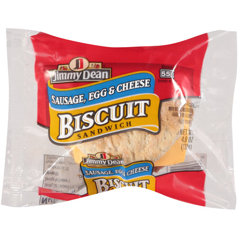 Jimmy Dean Sausage Egg And Cheese Biscuit, 4.9 Ounce -- 12 per case