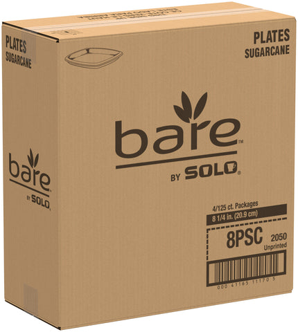 Bare® by Solo® PLATE PAPER SUGARCANE BAGASSE IVORY 8.25