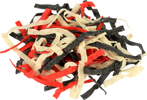Tortilla Corn Strips, Mixed Red, White & Blue 1/4