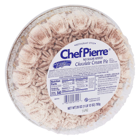 Sara Lee Chef Pierre Chocolate Cream Pie, 28 Ounce -- 6 per case.