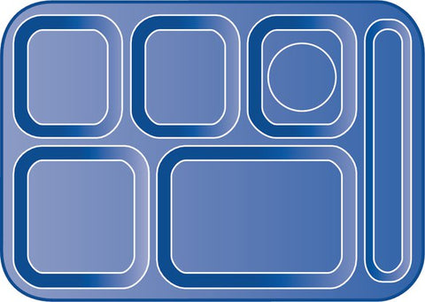 Carlisle TRAY SERVING RIGHT-HAND 6-COMPARTMENT TAN