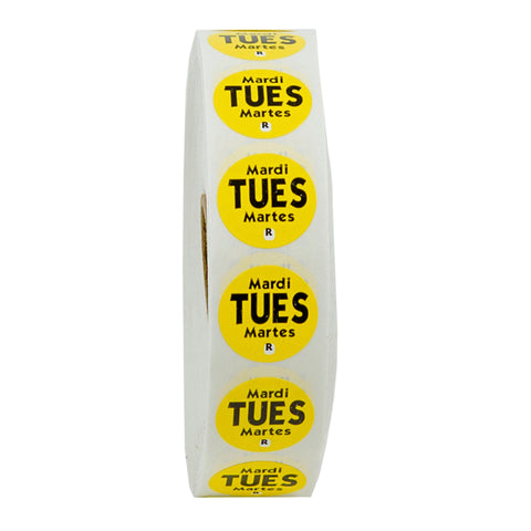 R7502r Tuesday Circle Label