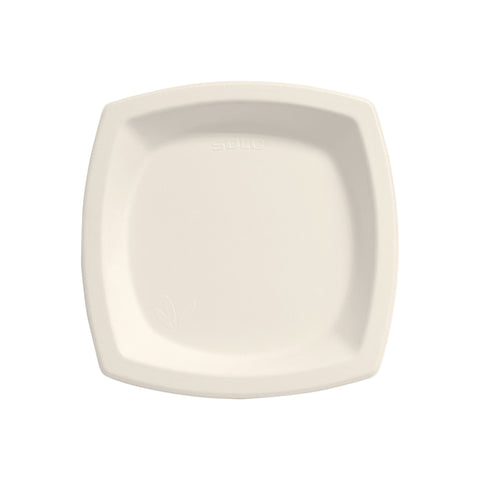 Plate Paper Sugarcane Bagasse Ivory 6