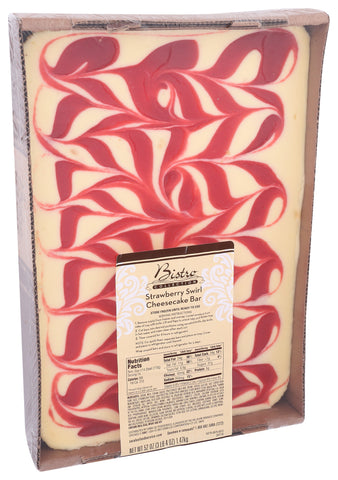Cheesecake Strawberry Swirl Dessert Bar Un-cut